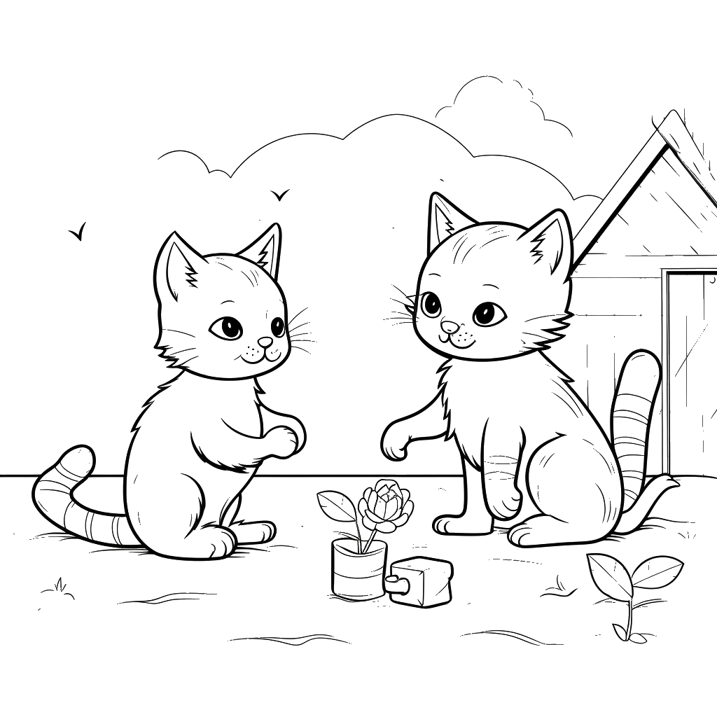 Dibujo de gato para colorear 15 listo para imprimir gratis