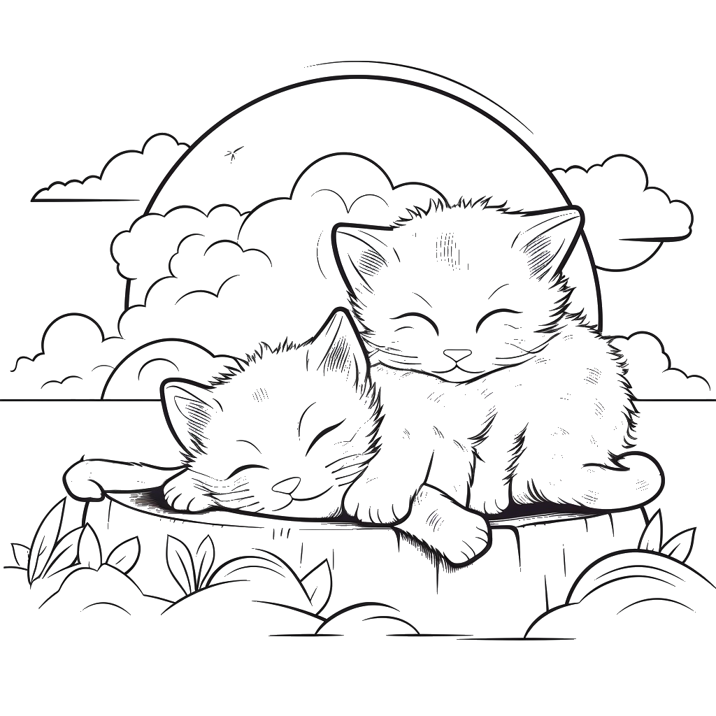 Dibujo de gato para colorear 19 listo para imprimir gratis