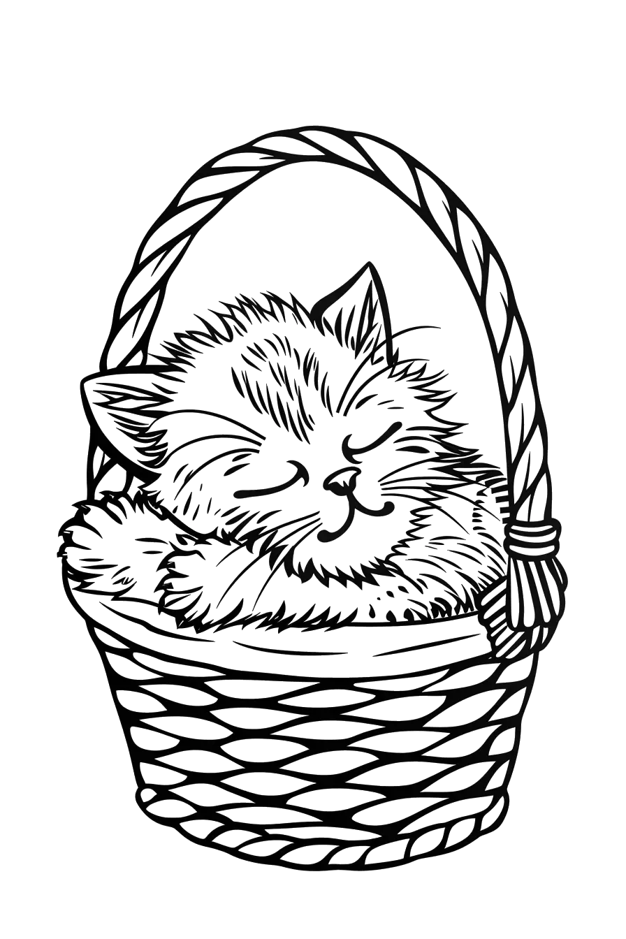 Dibujo de gato para colorear 6 listo para imprimir gratis