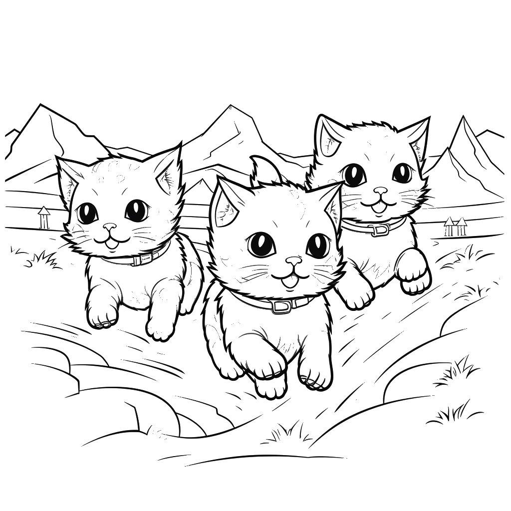 Dibujo de gato para colorear 9 listo para imprimir gratis
