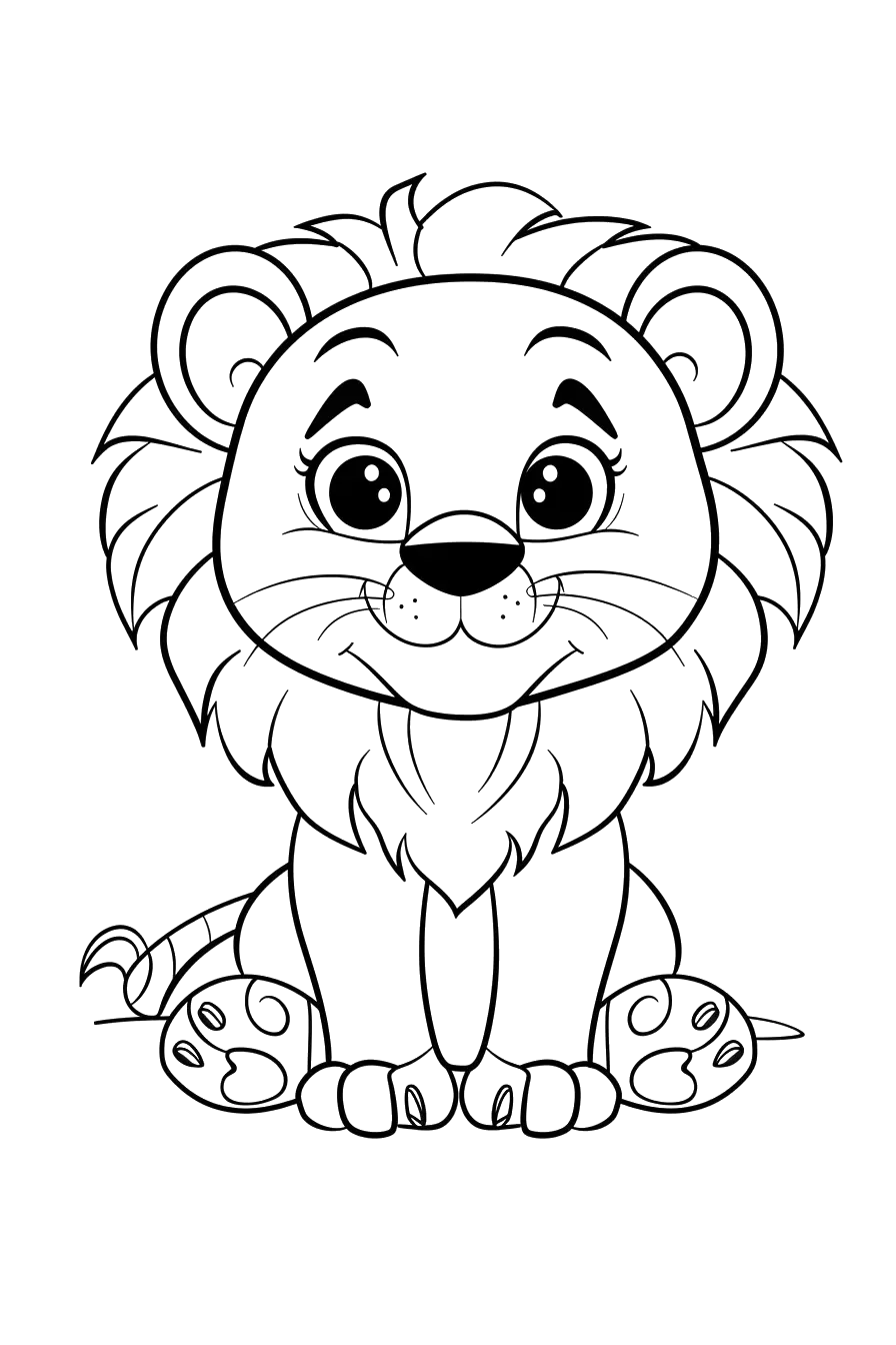 Dibujo de león para colorear 1 listo para imprimir gratis