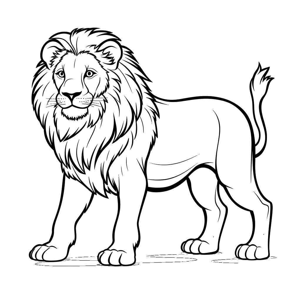 Dibujo de león para colorear 10 listo para imprimir gratis