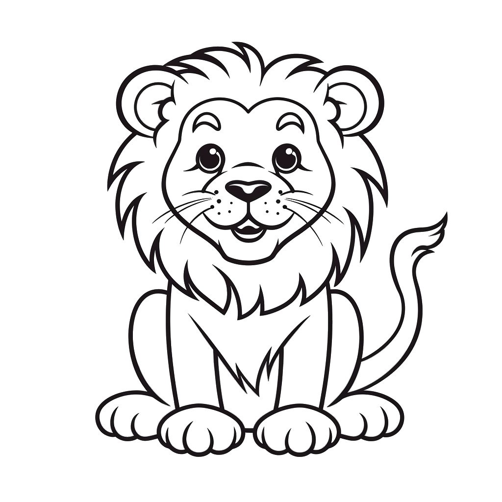 Dibujo de león para colorear 13 listo para imprimir gratis
