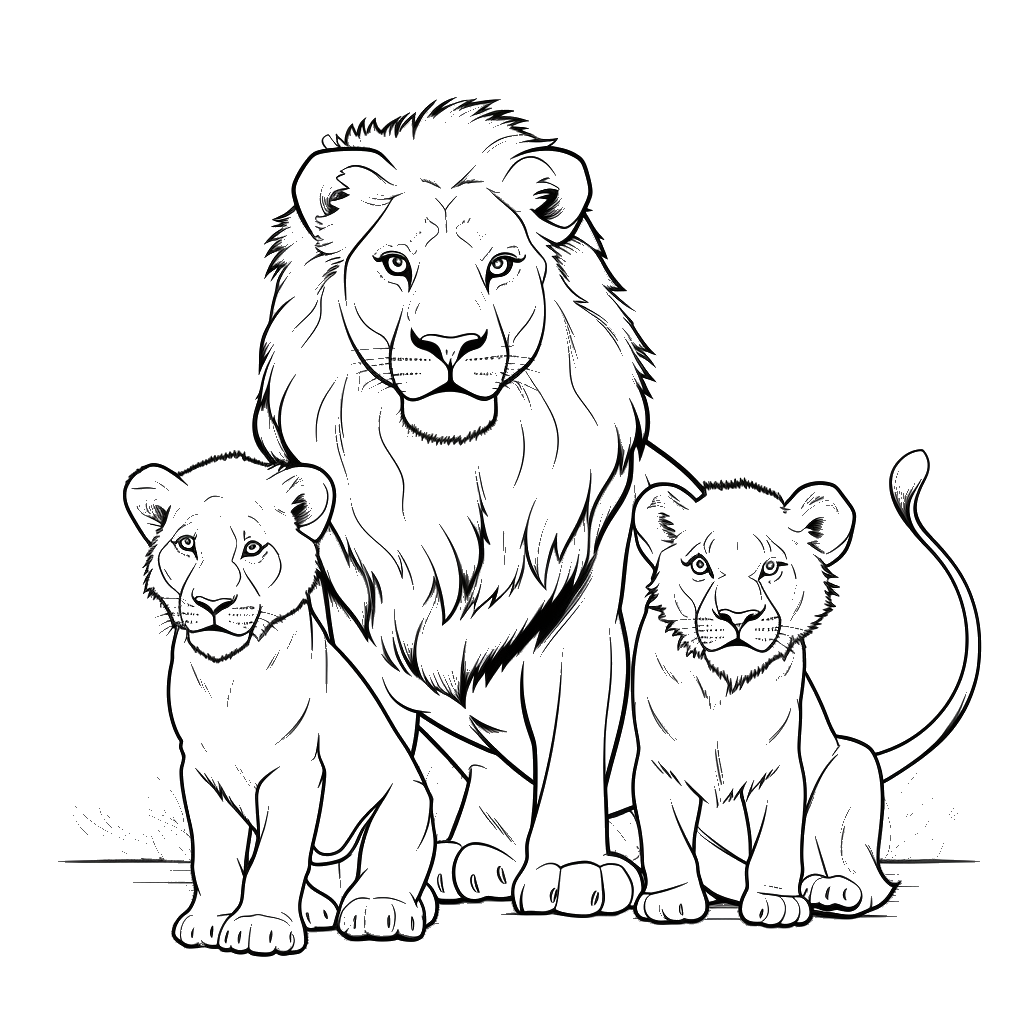 Dibujo de león para colorear 14 listo para imprimir gratis