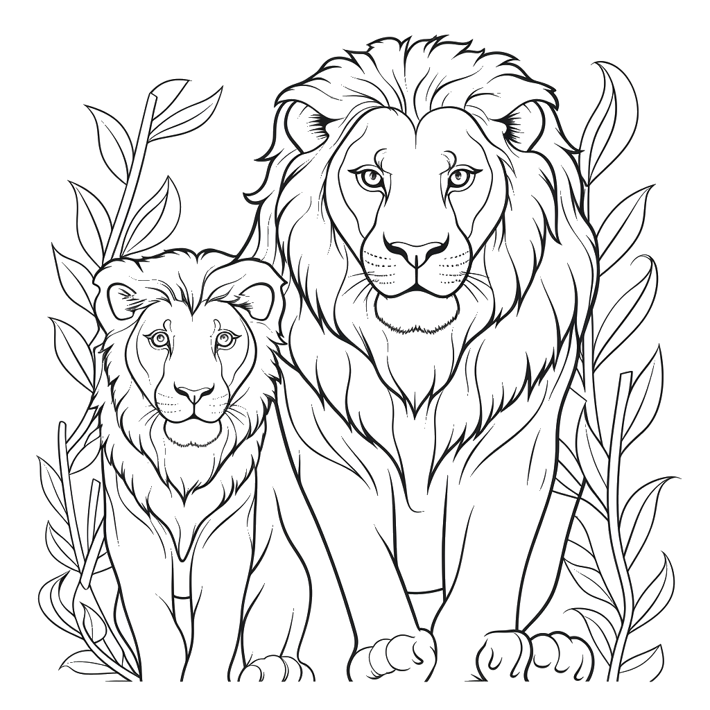 Dibujo de león para colorear 17 listo para imprimir gratis