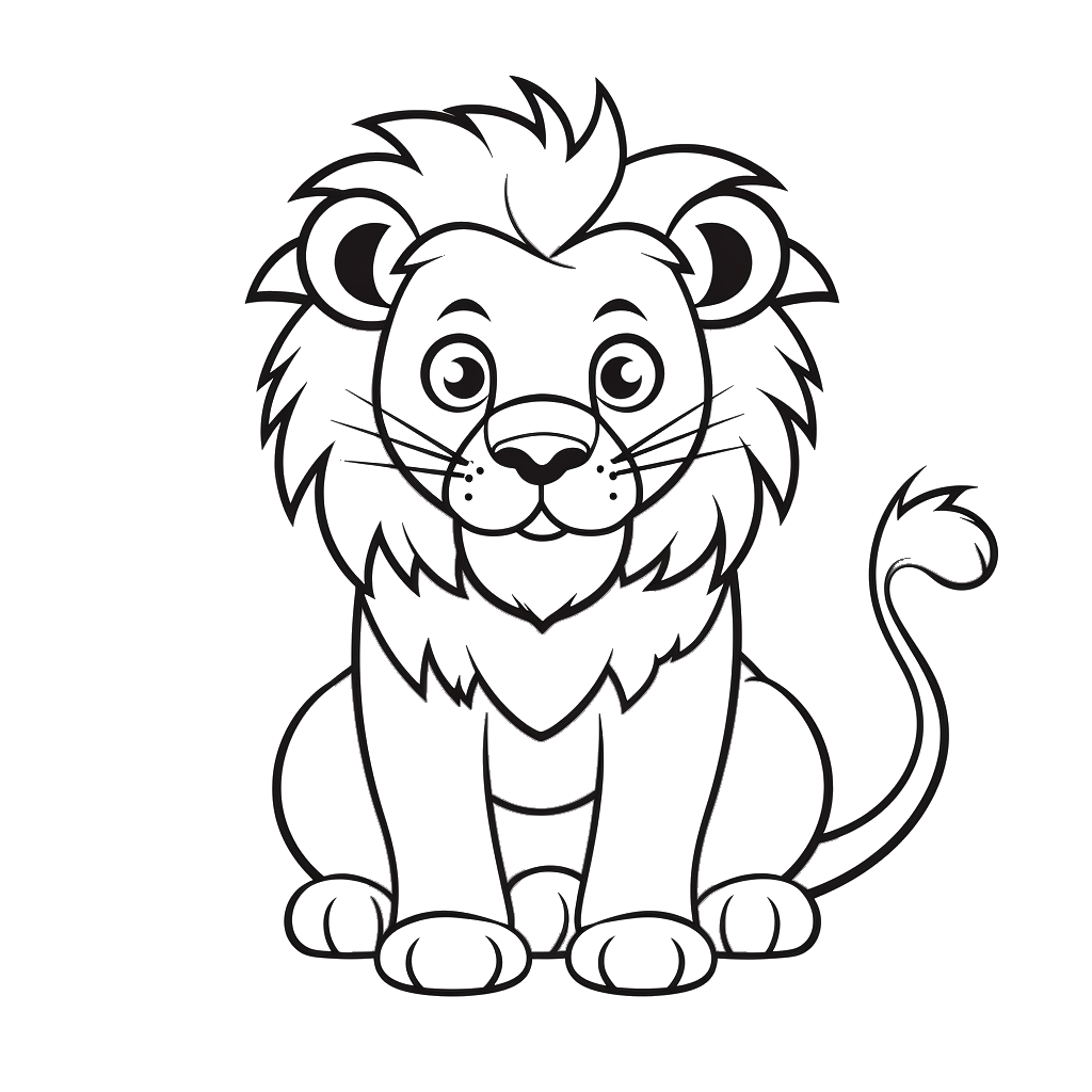 Dibujo de león para colorear 19 listo para imprimir gratis