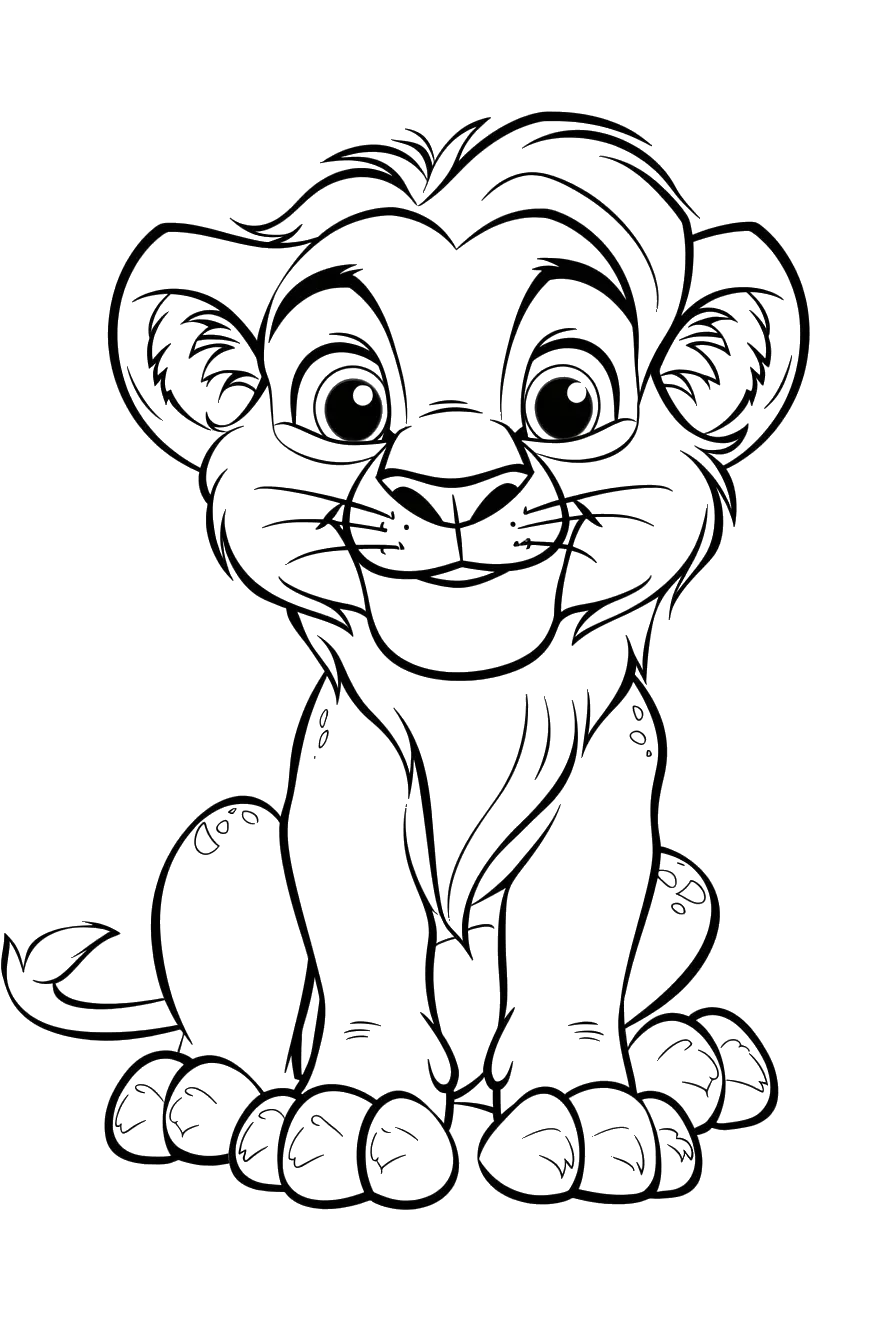 Dibujo de león para colorear 2 listo para imprimir gratis