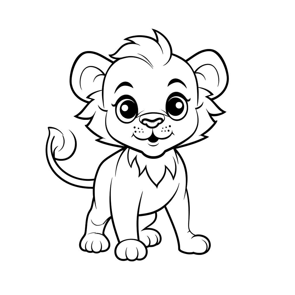 Dibujo de león para colorear 22 listo para imprimir gratis