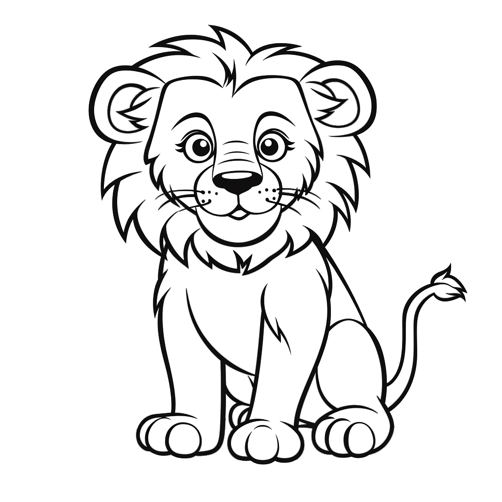 Dibujo de león para colorear 23 listo para imprimir gratis