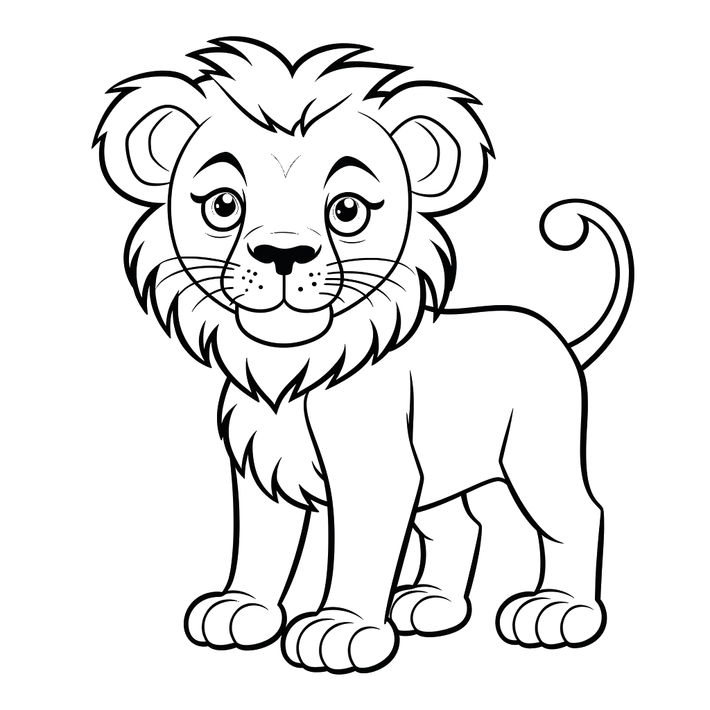 Dibujo de león para colorear 24 listo para imprimir gratis