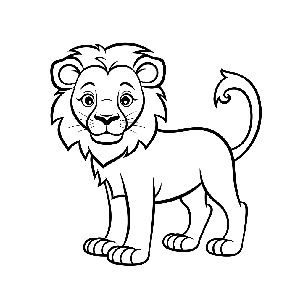 Dibujo de león para colorear 25 listo para imprimir gratis