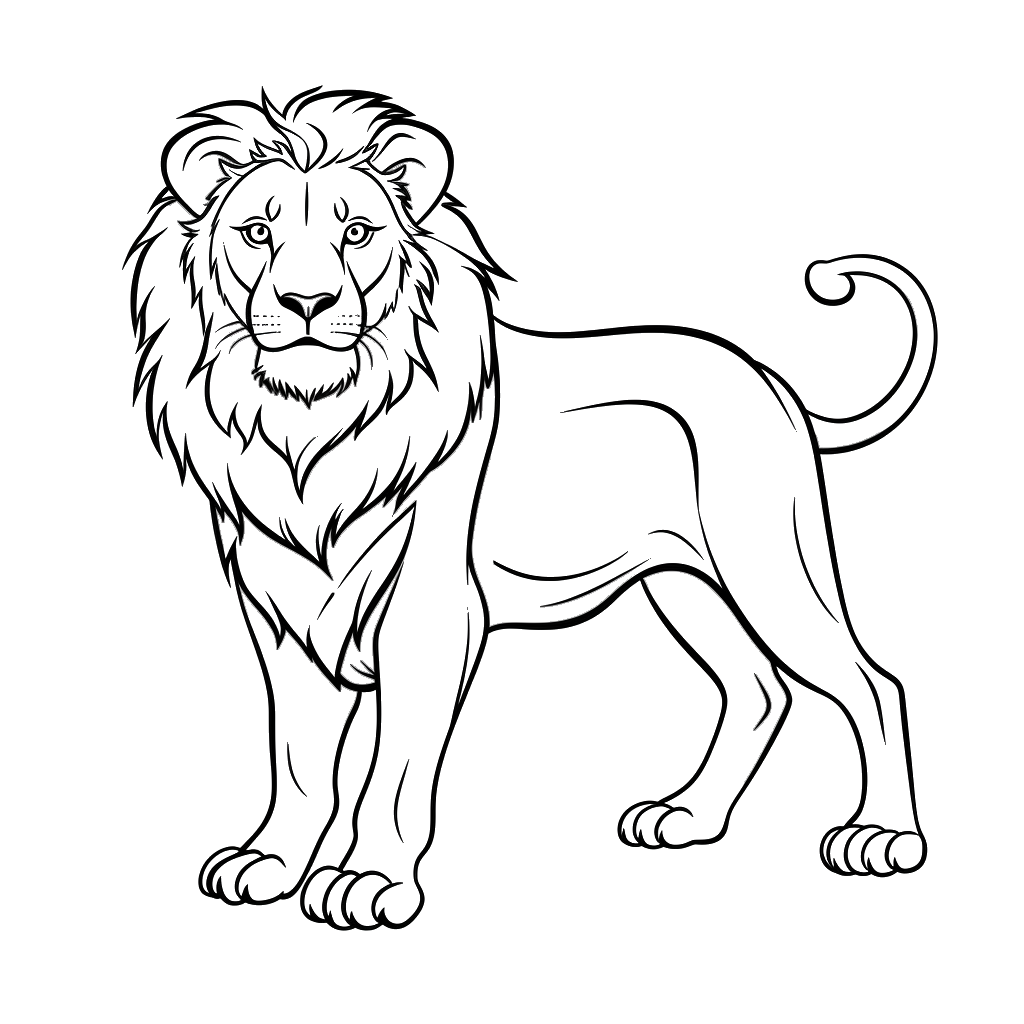 Dibujo de león para colorear 26 listo para imprimir gratis