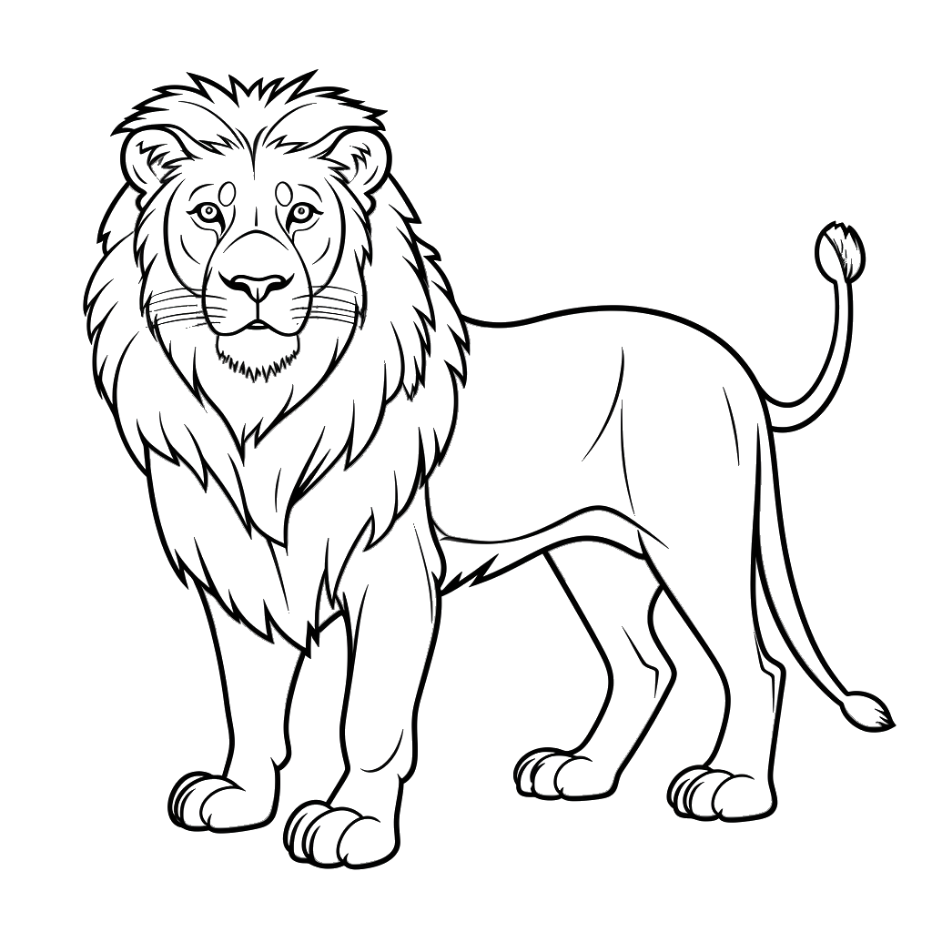 Dibujo de león para colorear 27 listo para imprimir gratis