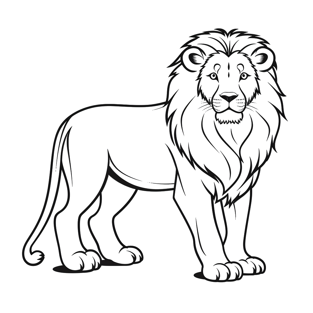 Dibujo de león para colorear 28 listo para imprimir gratis