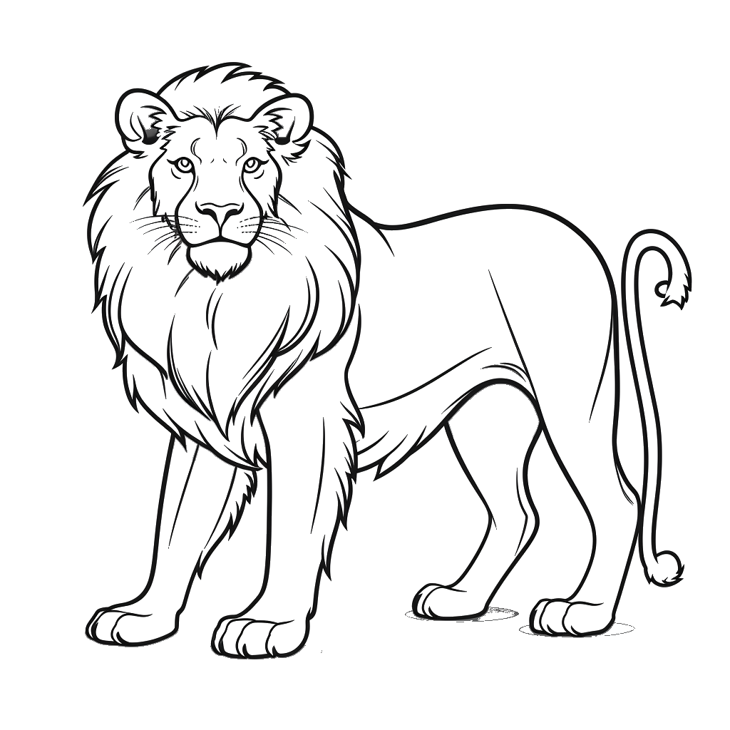 Dibujo de león para colorear 29 listo para imprimir gratis