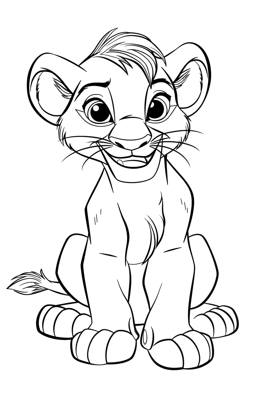 Dibujo de león para colorear 3 listo para imprimir gratis