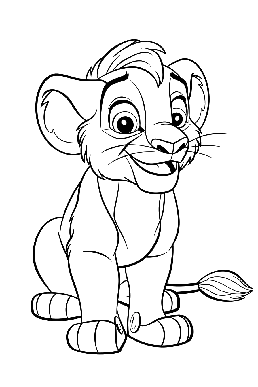 Dibujo de león para colorear 4 listo para imprimir gratis
