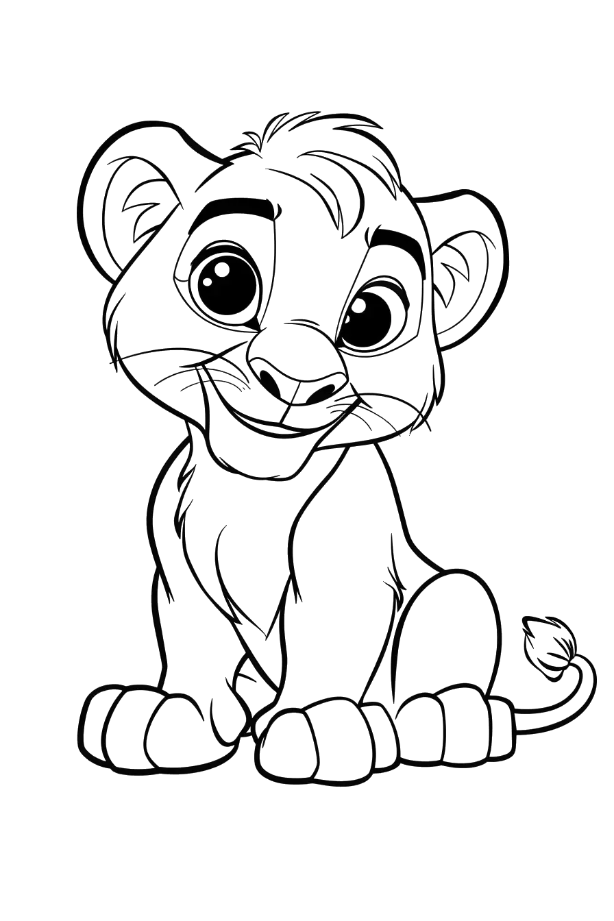 Dibujo de león para colorear 5 listo para imprimir gratis