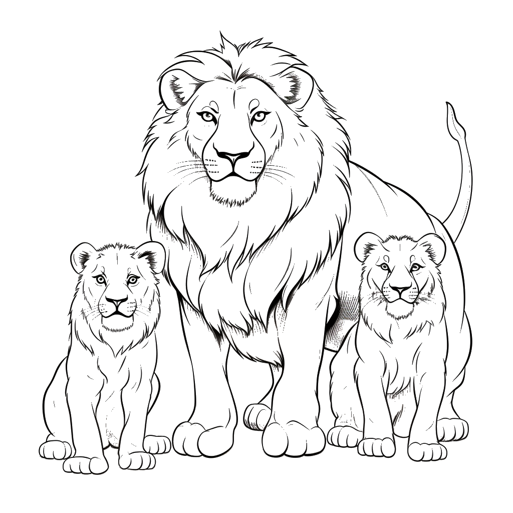 Dibujo de león para colorear 6 listo para imprimir gratis