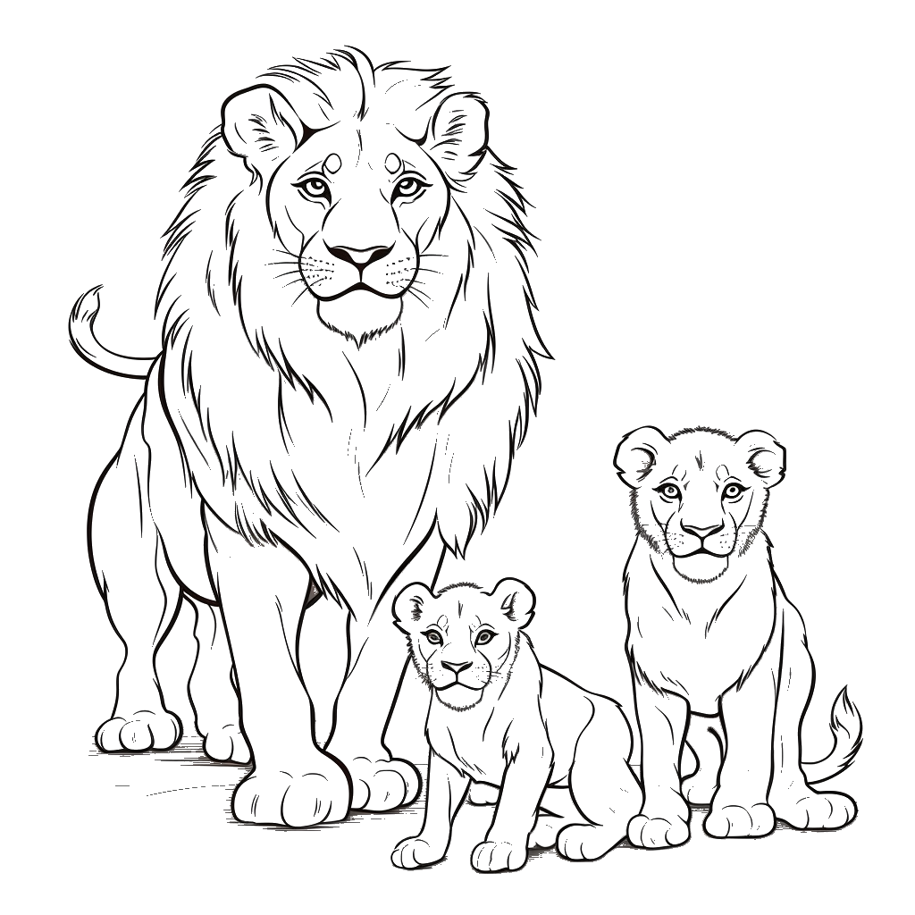 Dibujo de león para colorear 7 listo para imprimir gratis