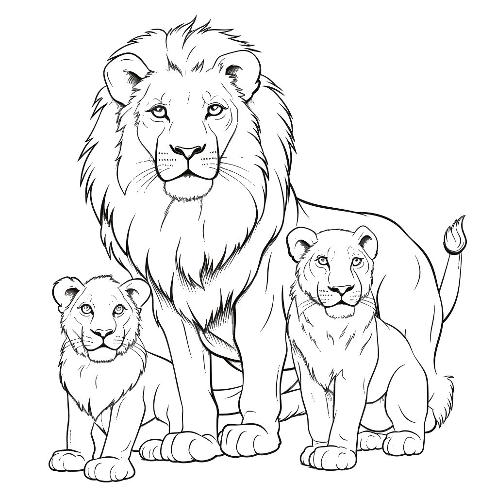 Dibujo de león para colorear 8 listo para imprimir gratis