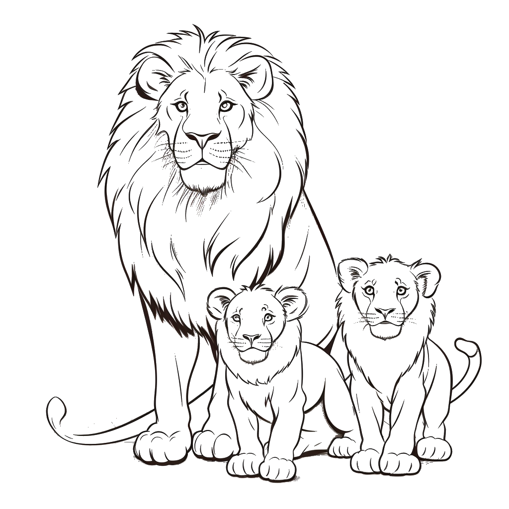 Dibujo de león para colorear 9 listo para imprimir gratis