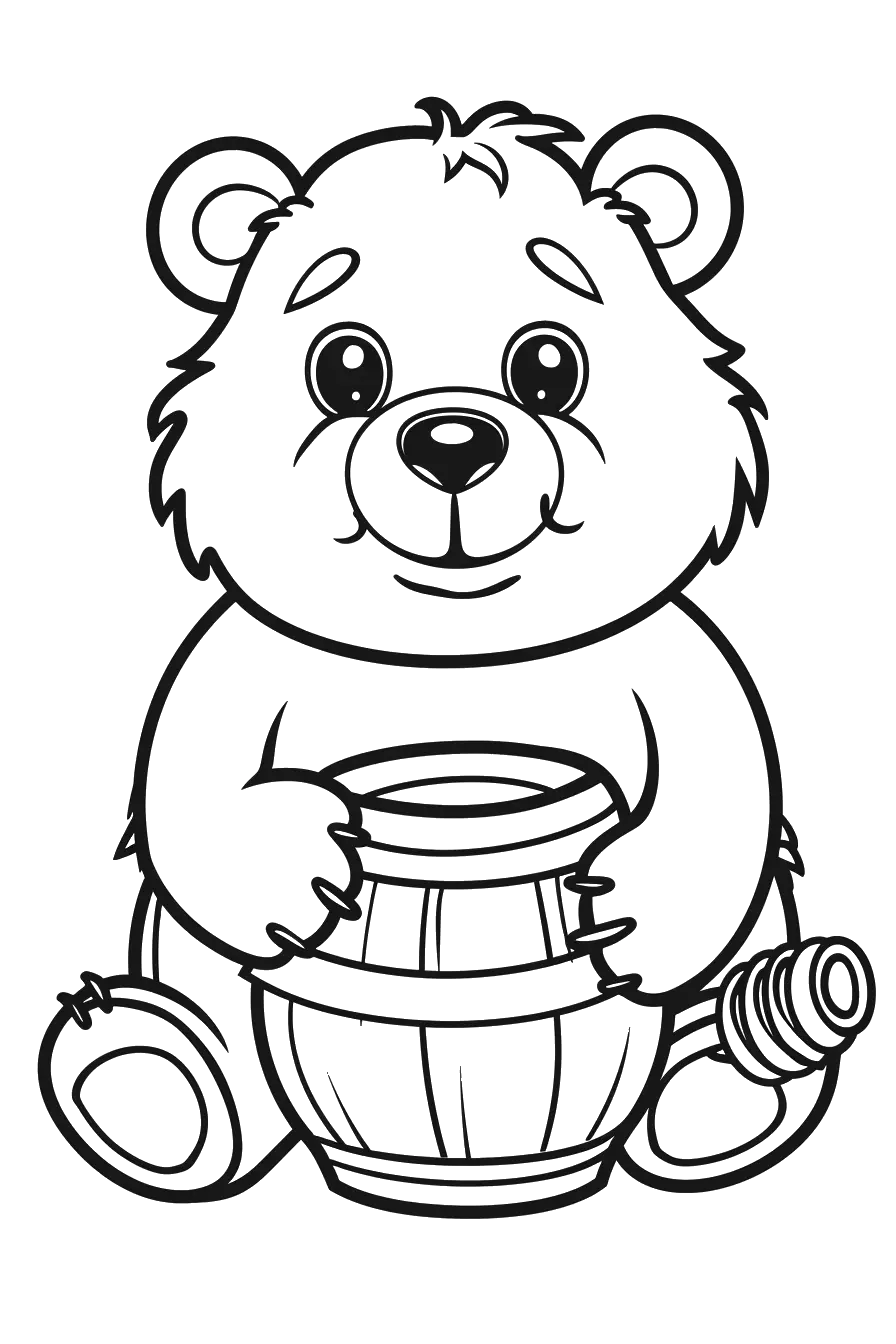 Dibujo de oso para colorear 2 listo para imprimir gratis