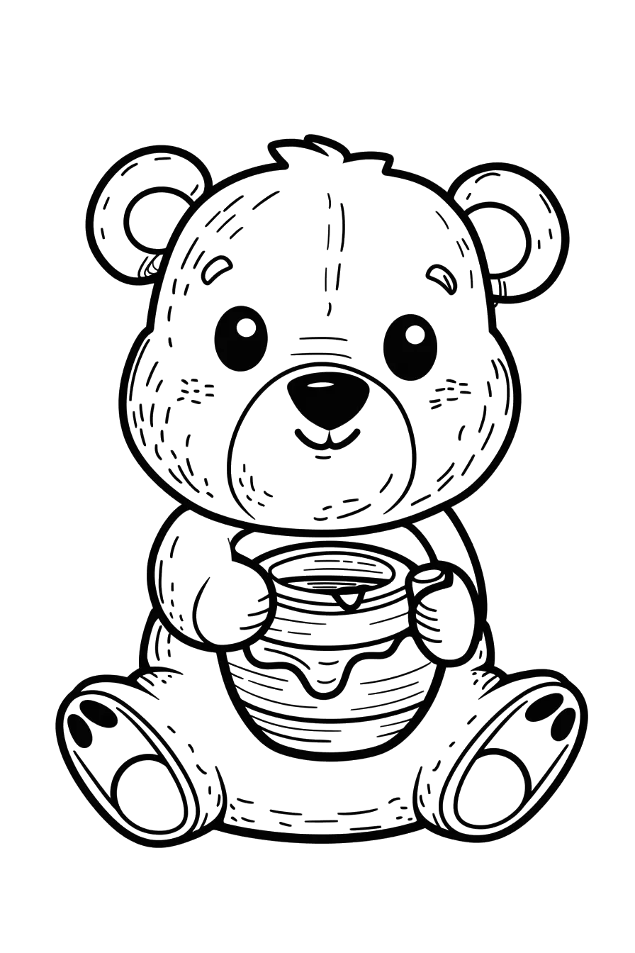 Dibujo de oso para colorear 4 listo para imprimir gratis