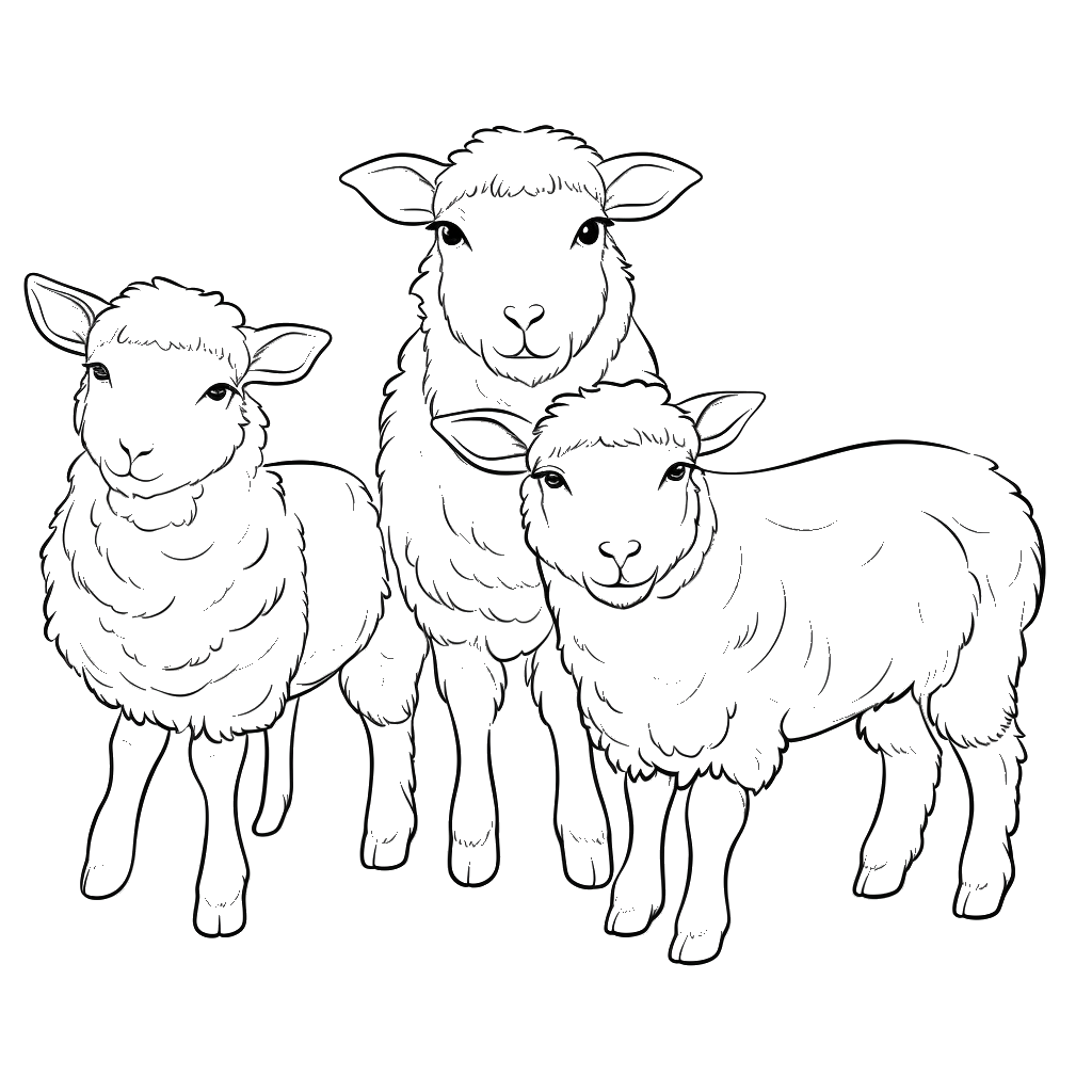 Dibujo de oveja para colorear 1 listo para imprimir gratis