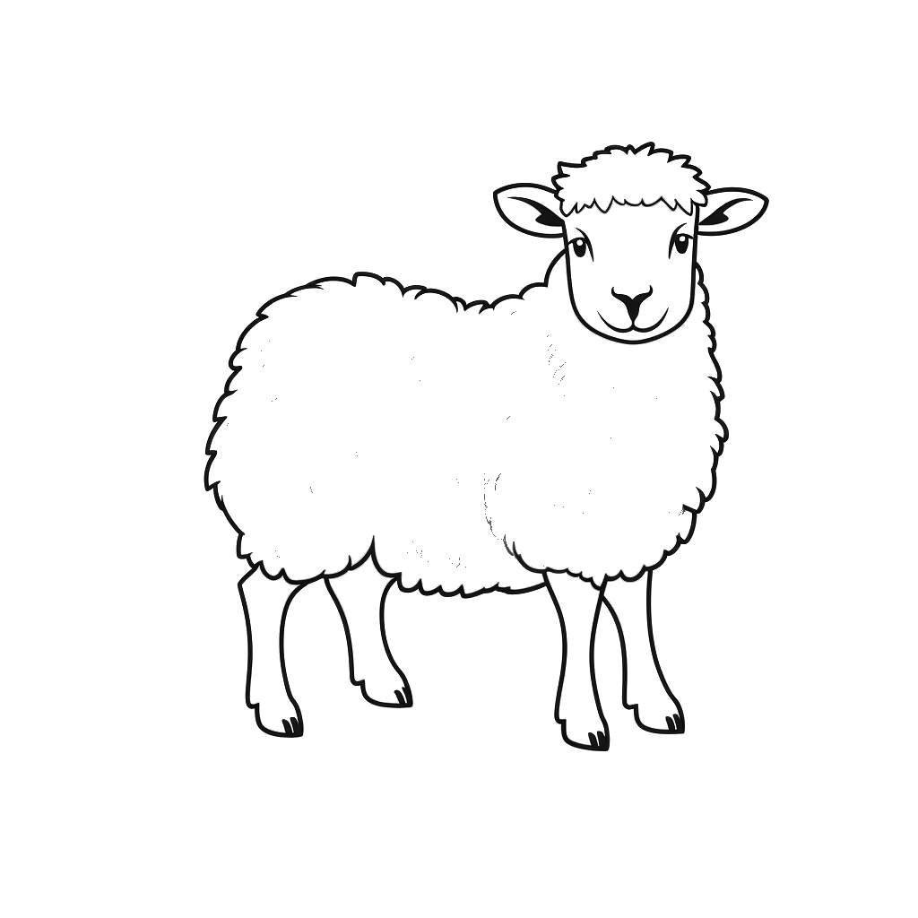 Dibujo de oveja para colorear 10 listo para imprimir gratis