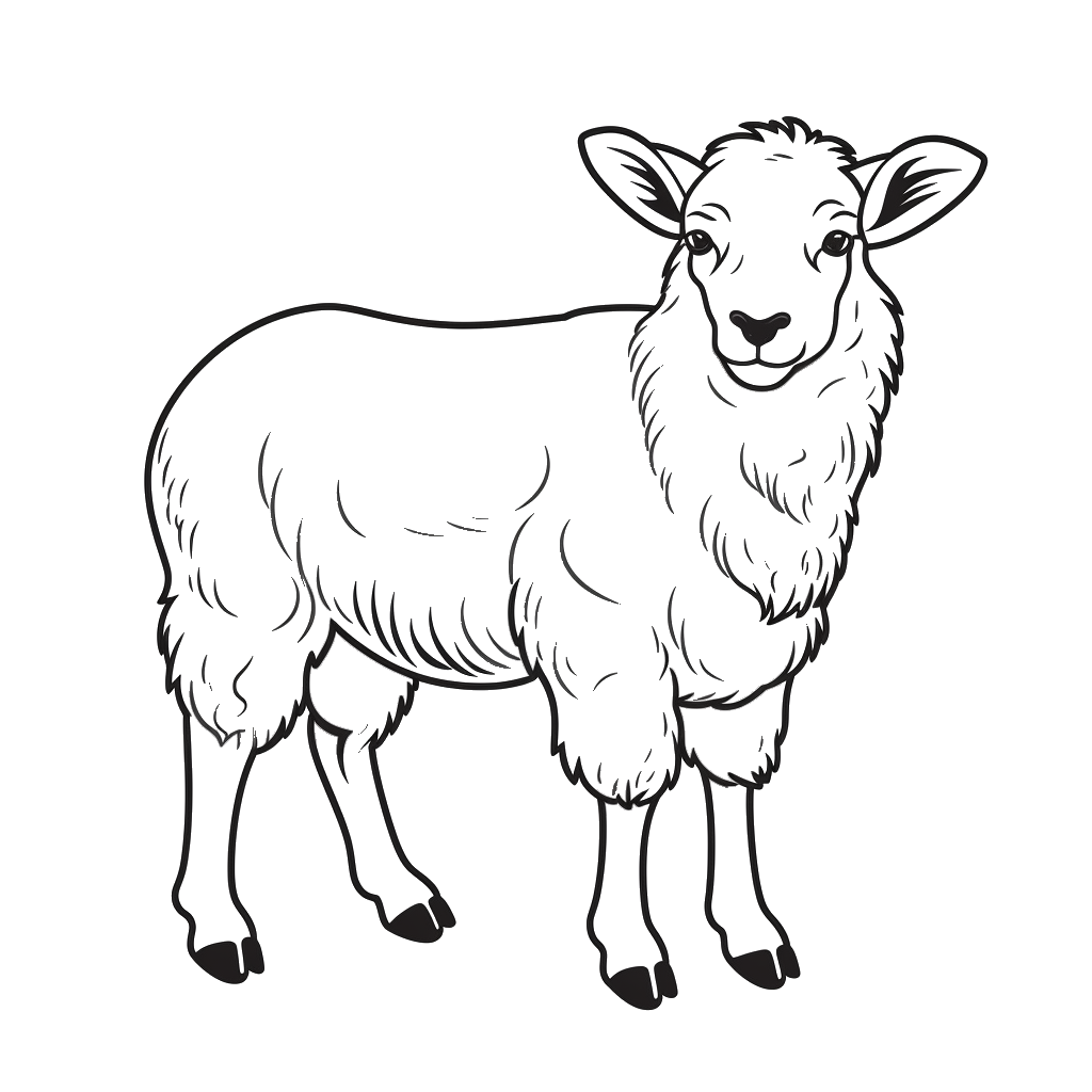 Dibujo de oveja para colorear 11 listo para imprimir gratis