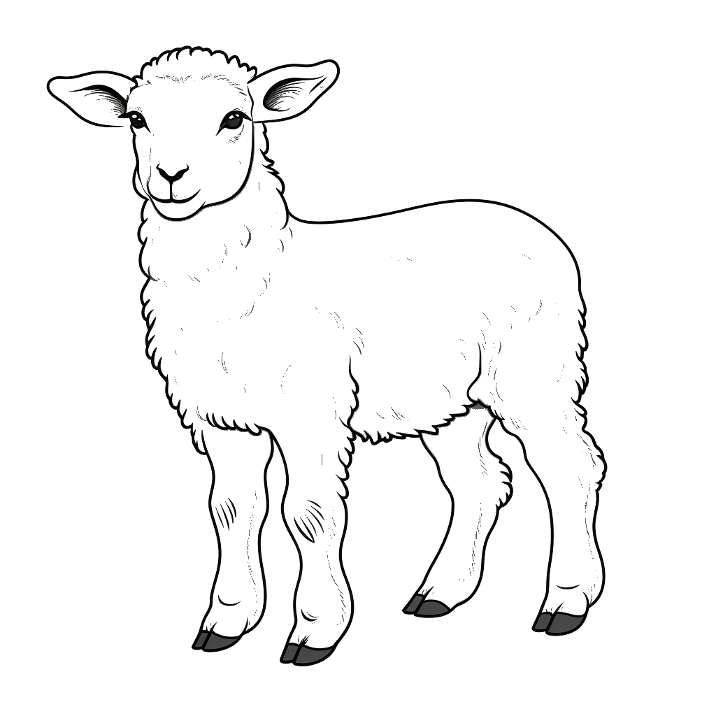Dibujo de oveja para colorear 12 listo para imprimir gratis