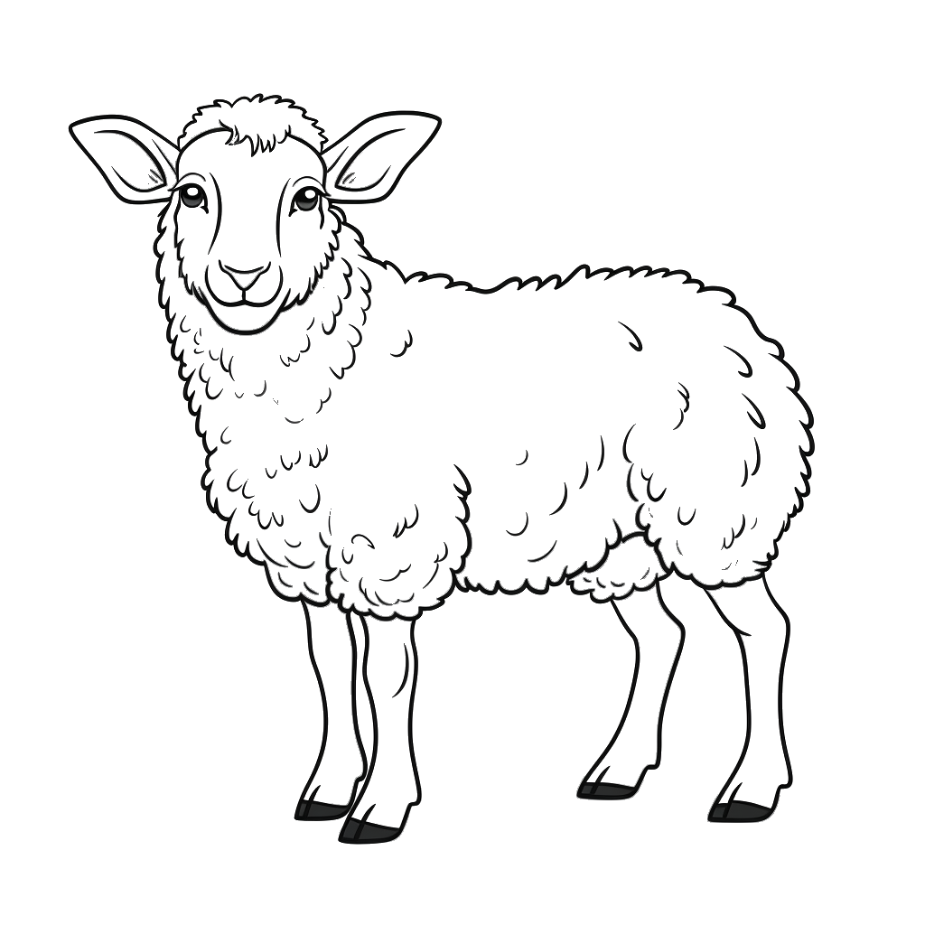 Dibujo de oveja para colorear 13 listo para imprimir gratis