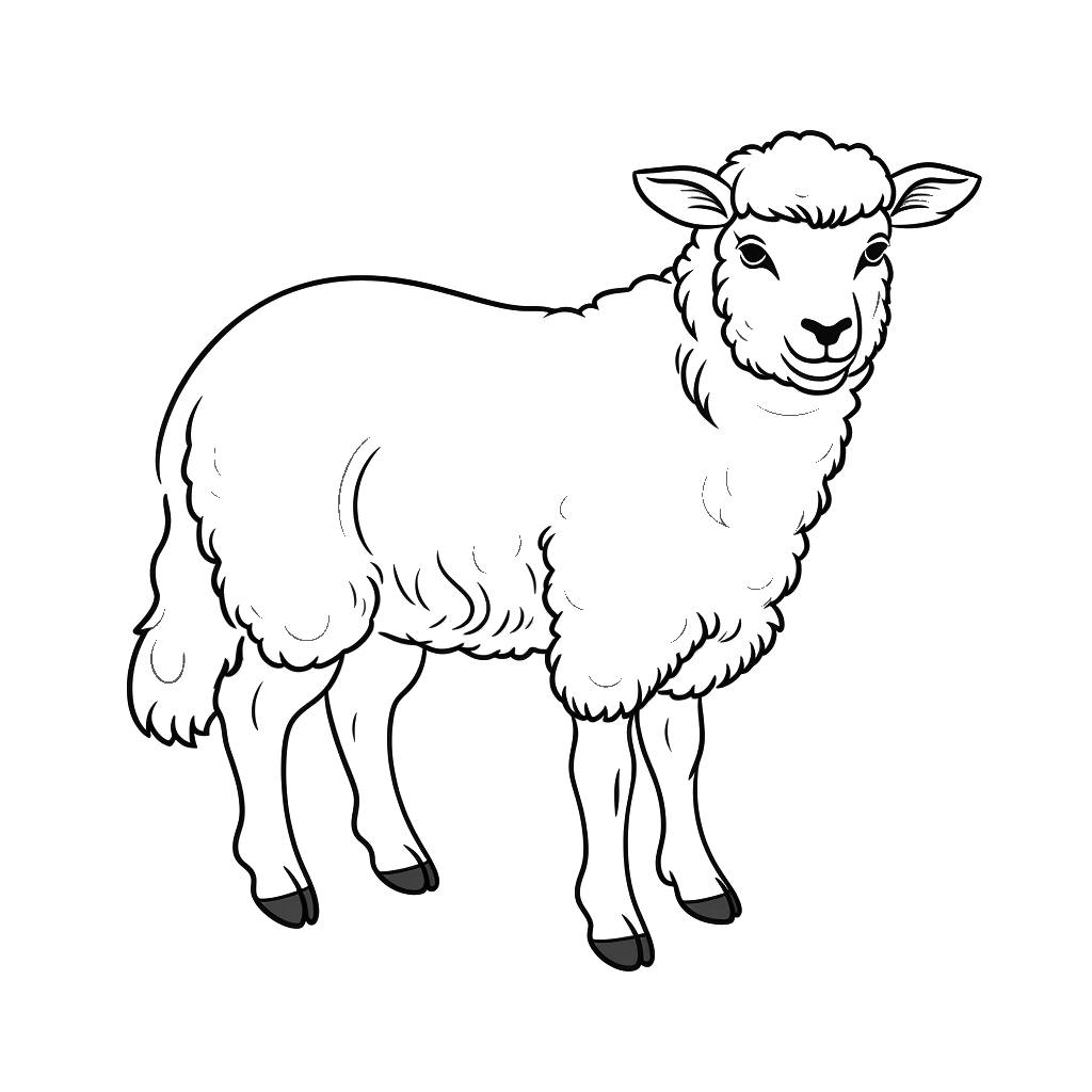 Dibujo de oveja para colorear 14 listo para imprimir gratis