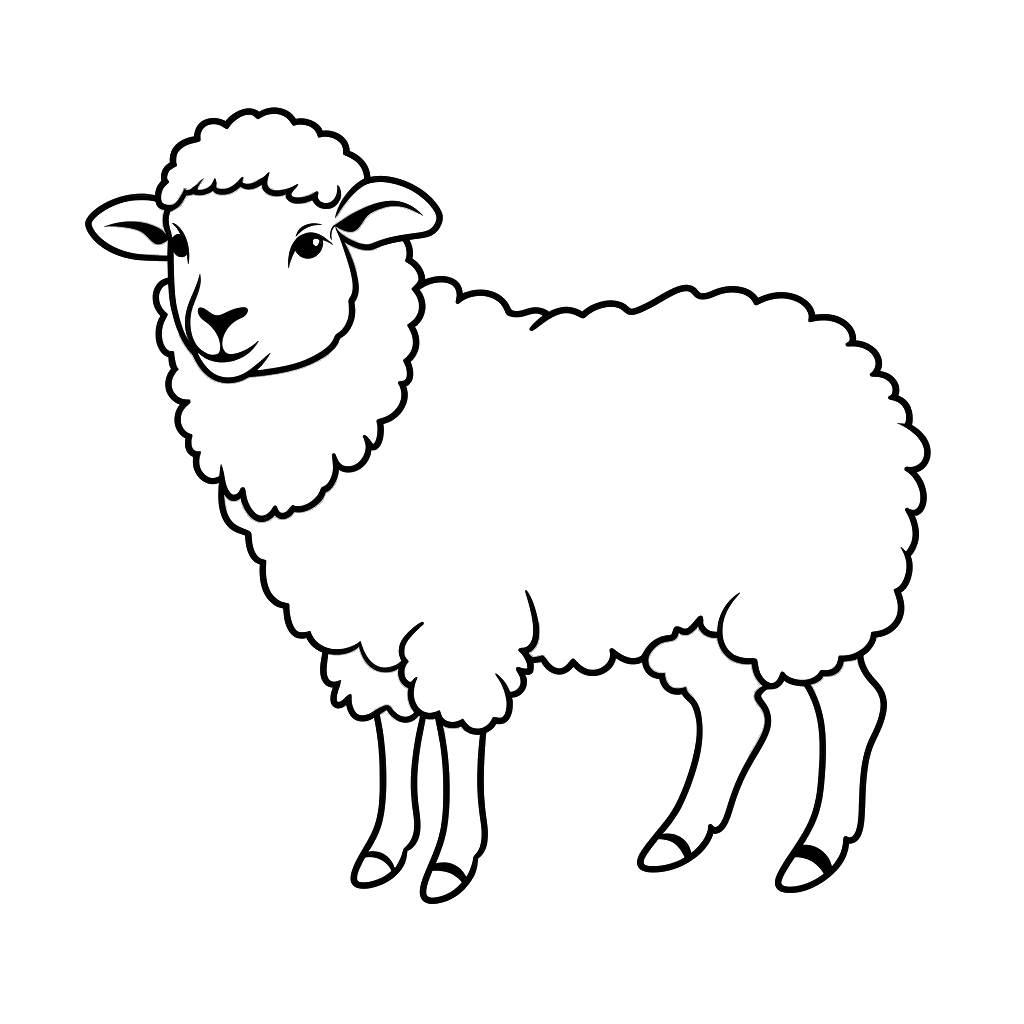 Dibujo de oveja para colorear 15 listo para imprimir gratis