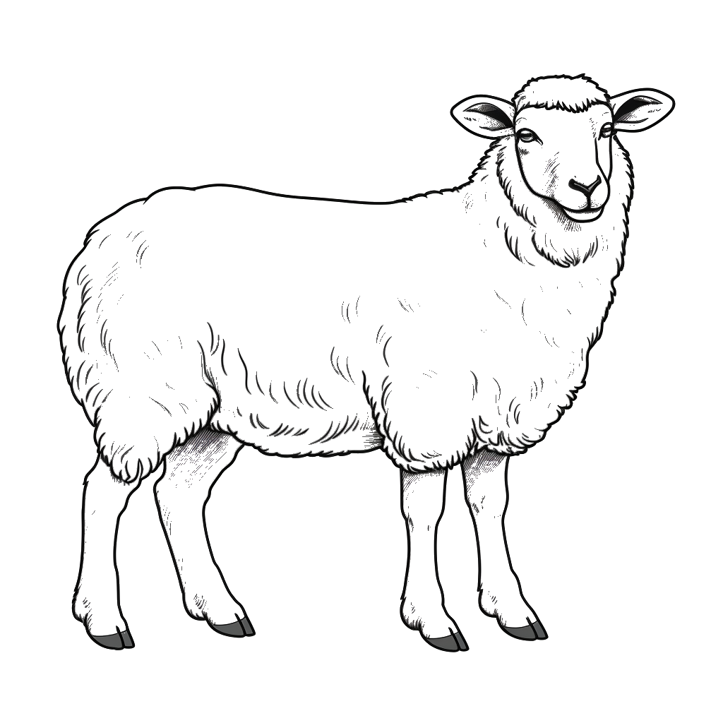 Dibujo de oveja para colorear 16 listo para imprimir gratis