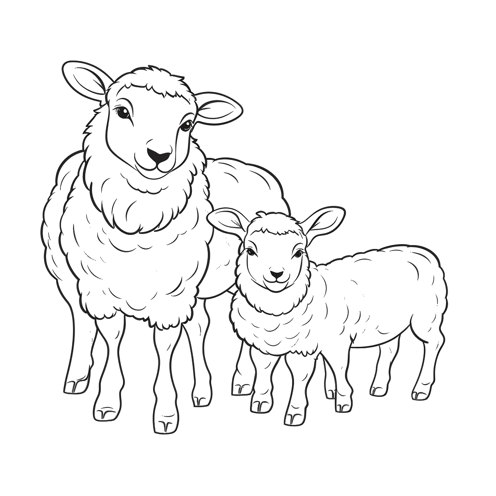 Dibujo de oveja para colorear 6 listo para imprimir gratis