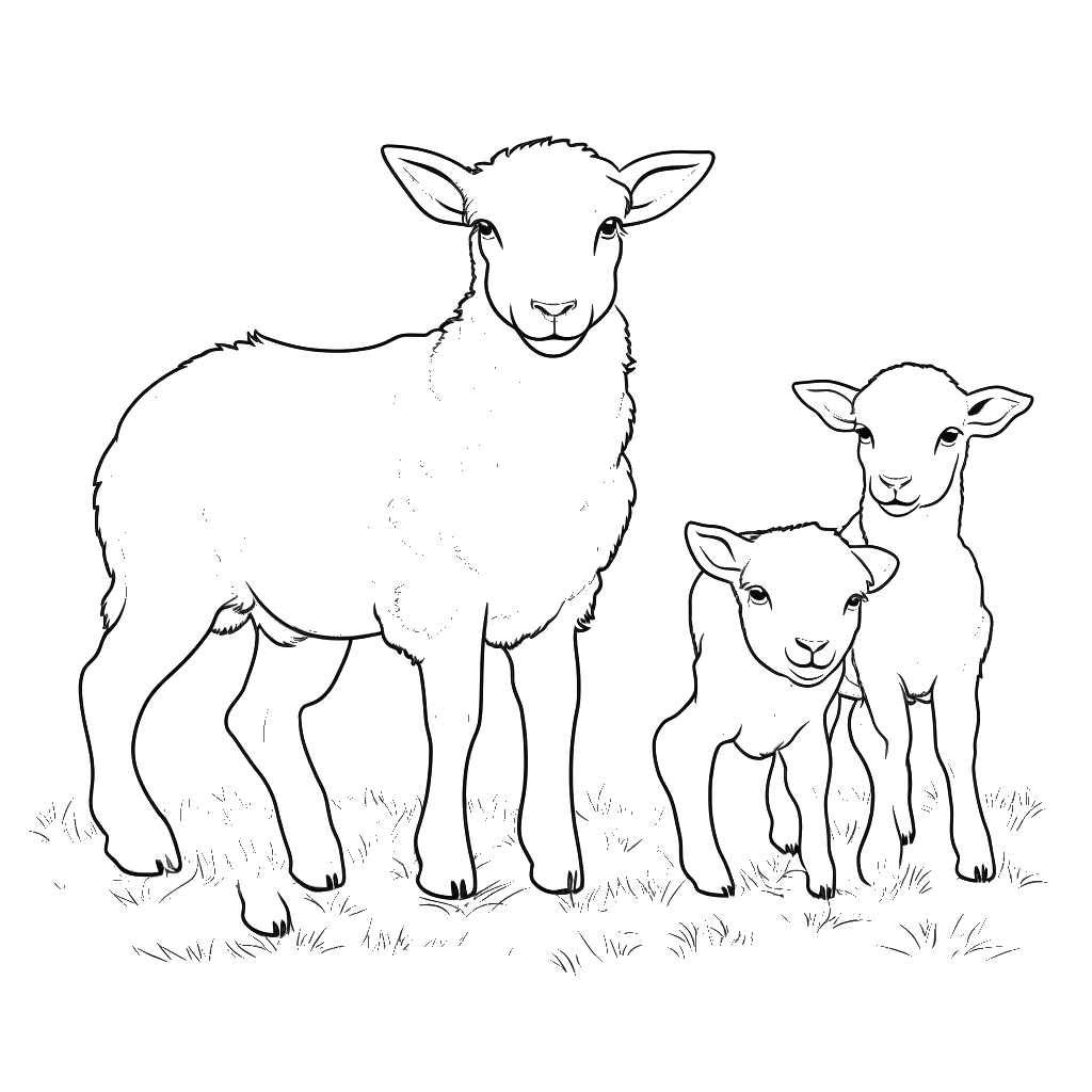 Dibujo de oveja para colorear 8 listo para imprimir gratis