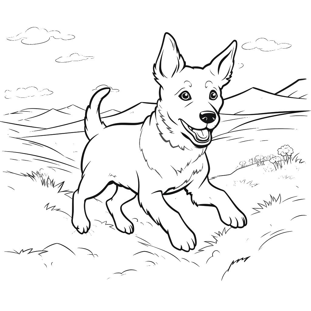 Dibujo de perro para colorear 11 listo para imprimir gratis