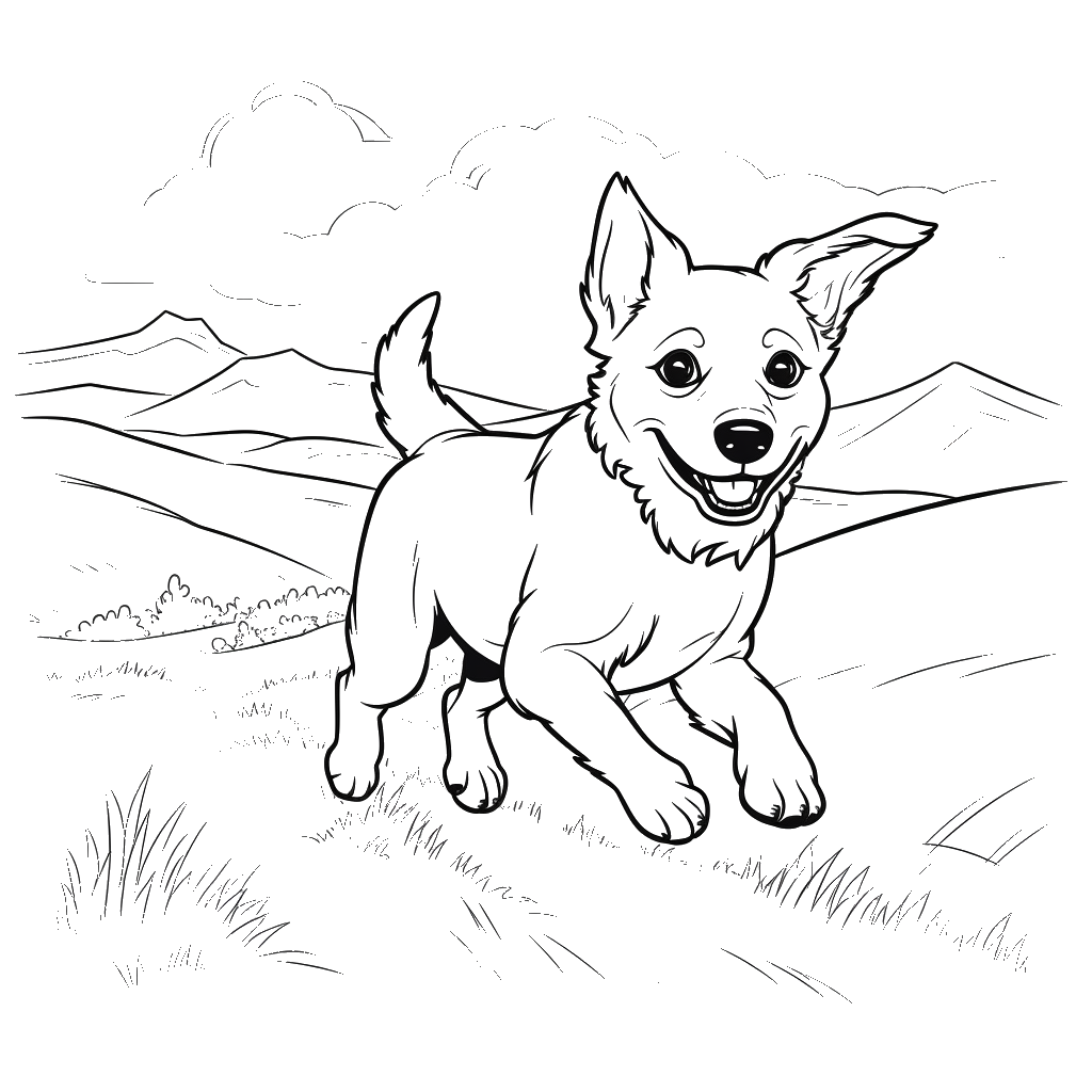 Dibujo de perro para colorear 12 listo para imprimir gratis