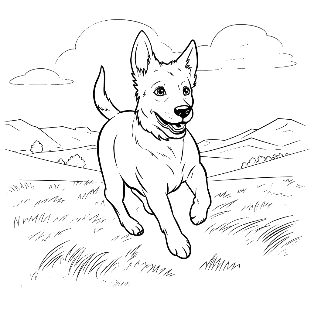Dibujo de perro para colorear 13 listo para imprimir gratis
