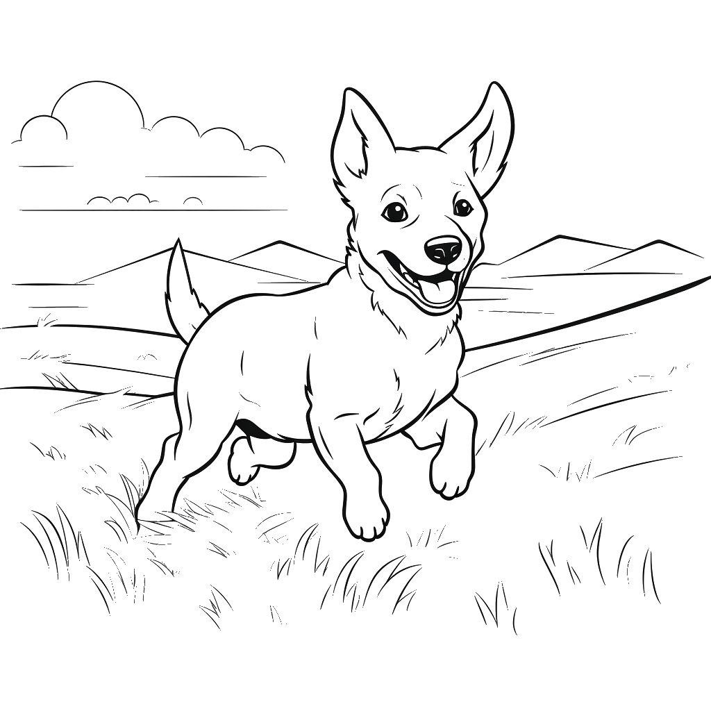Dibujo de perro para colorear 15 listo para imprimir gratis
