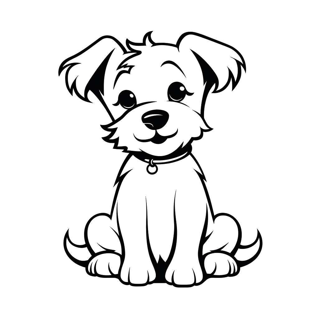 Dibujo de perro para colorear 16 listo para imprimir gratis