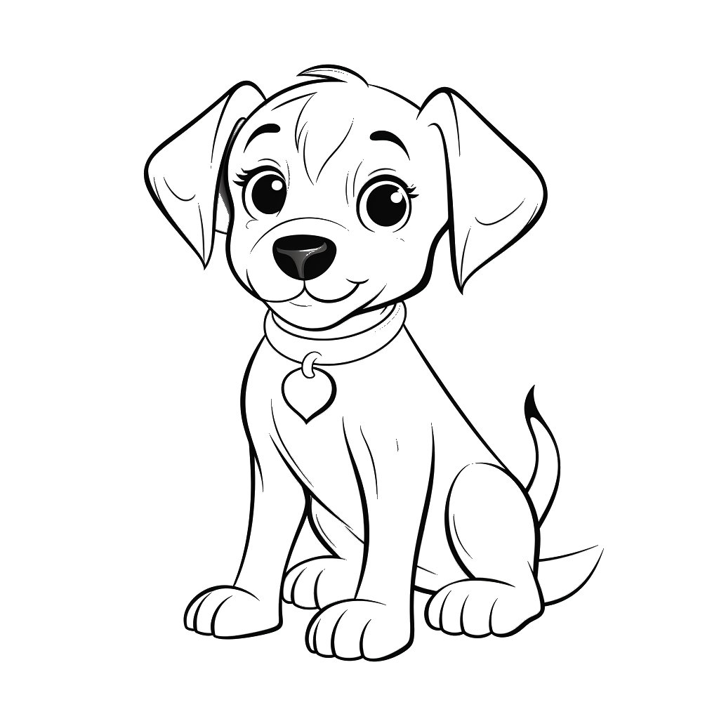 Dibujo de perro para colorear 17 listo para imprimir gratis