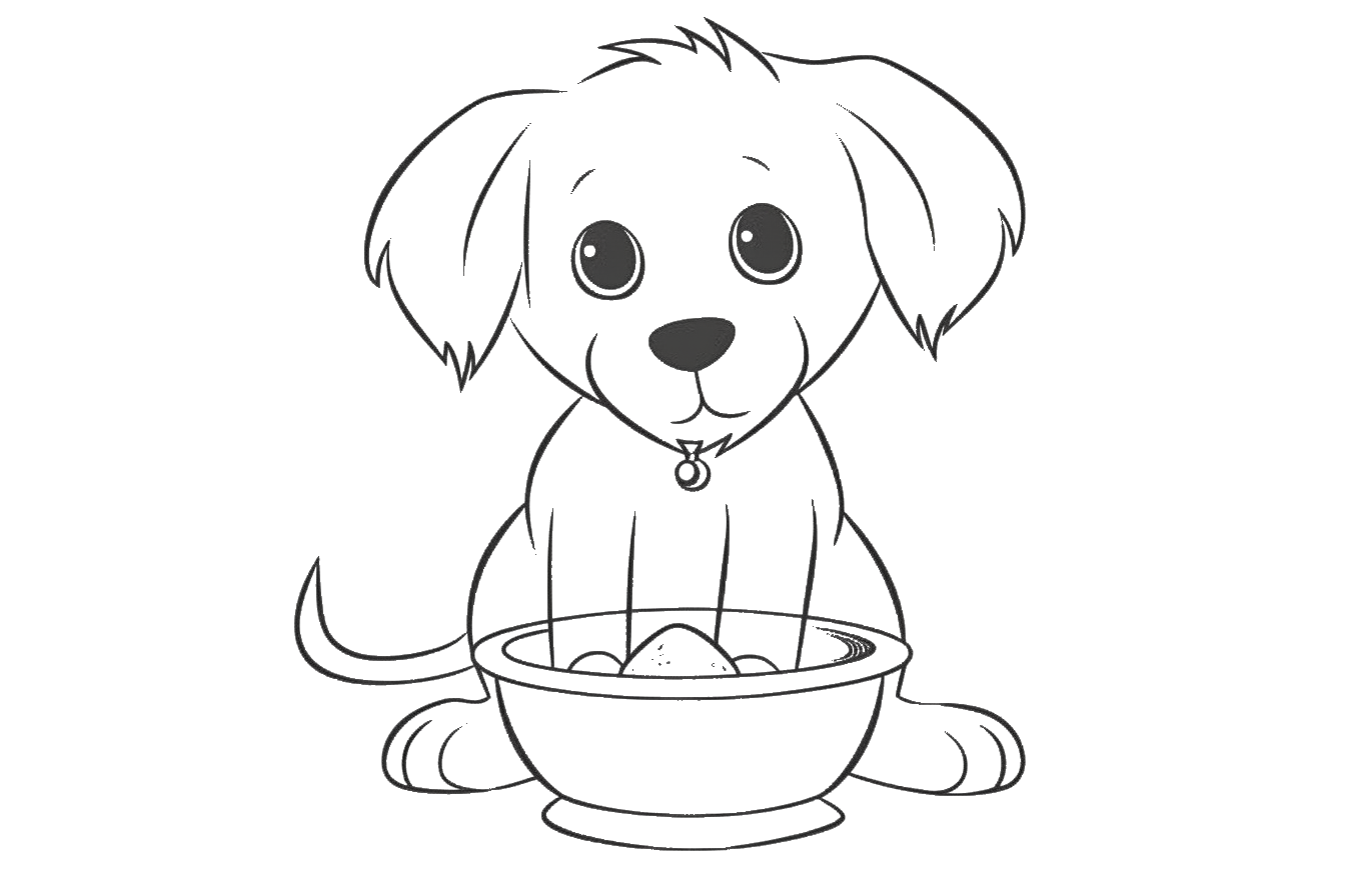 Dibujo de perro para colorear 18 listo para imprimir gratis