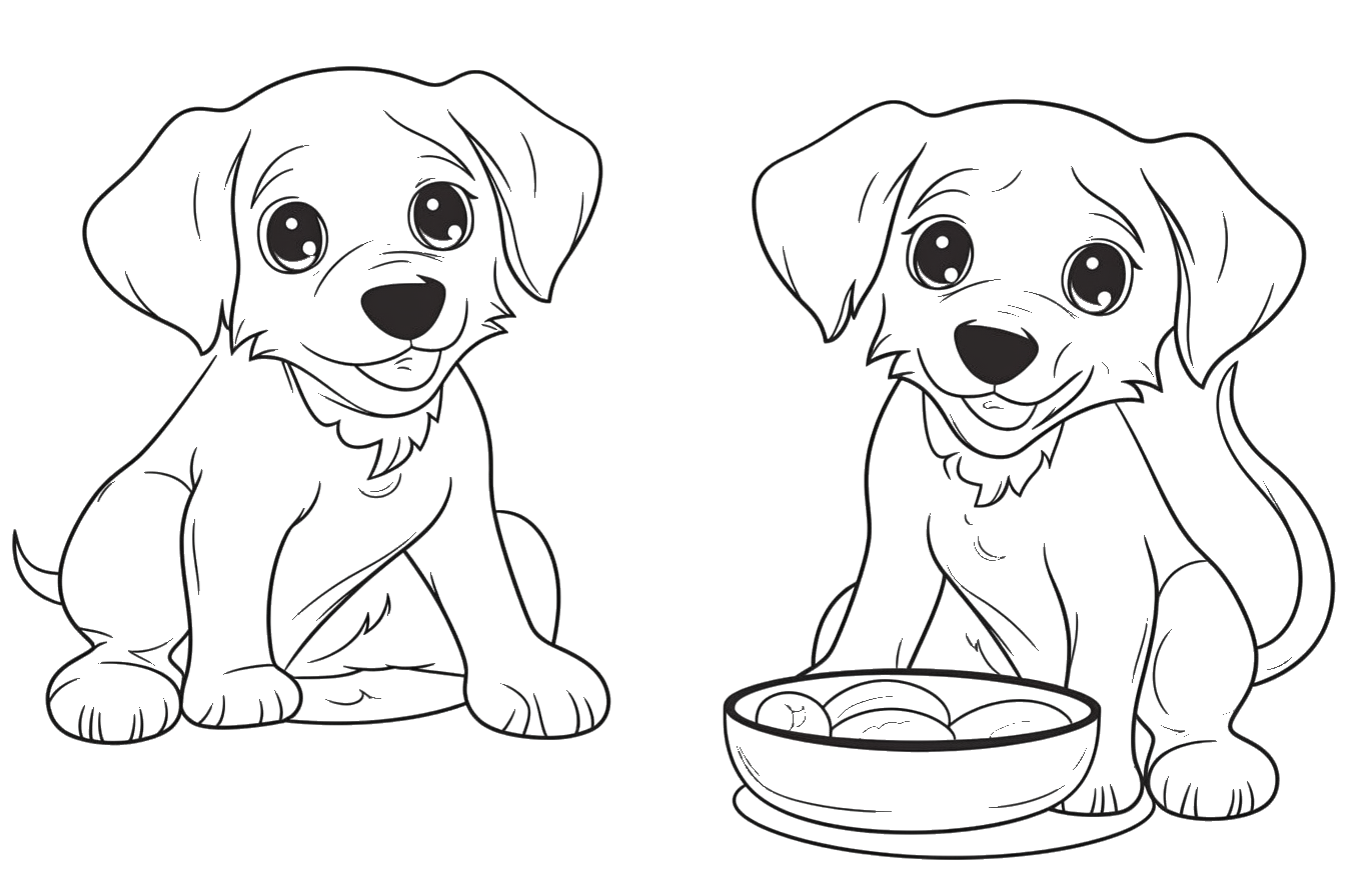 Dibujo de perro para colorear 19 listo para imprimir gratis