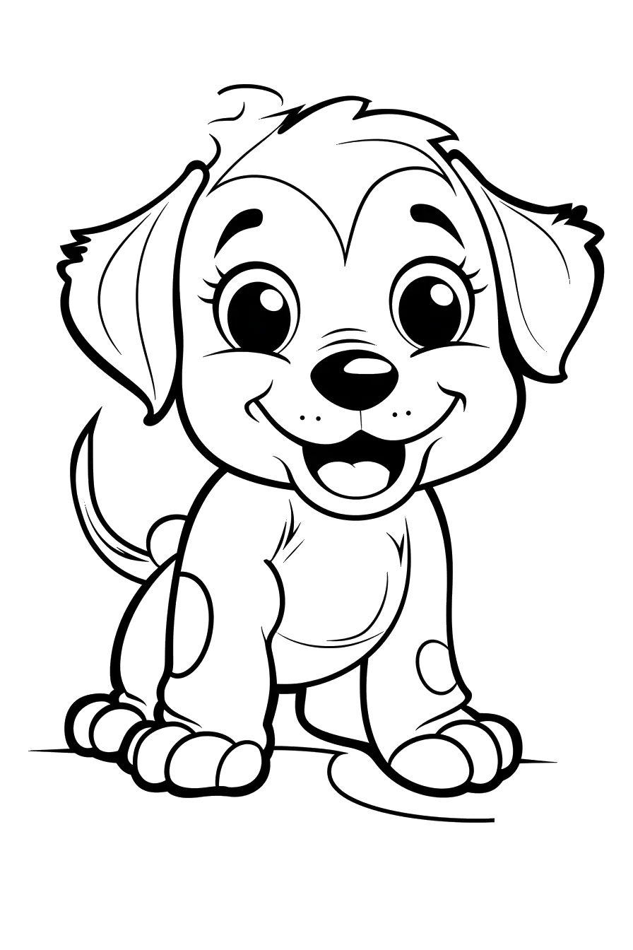 Dibujo de perro para colorear 5 listo para imprimir gratis