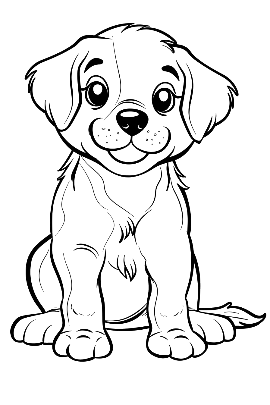 Dibujo de perro para colorear 6 listo para imprimir gratis