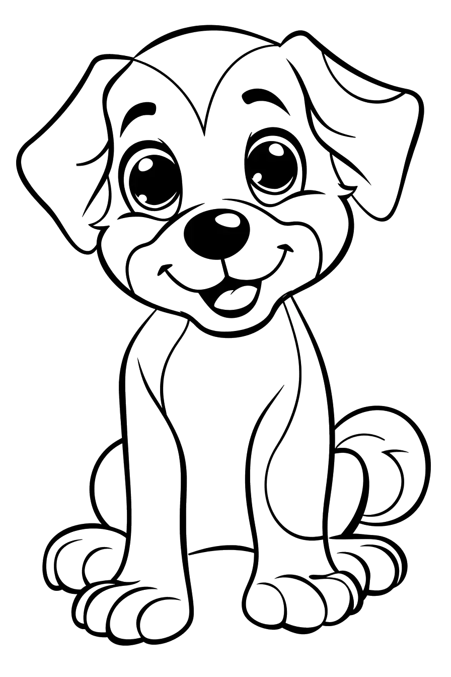 Dibujo de perro para colorear 7 listo para imprimir gratis