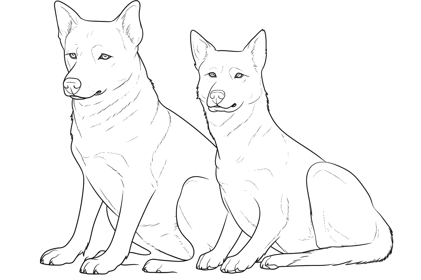 Dibujo de perro para colorear 8 listo para imprimir gratis